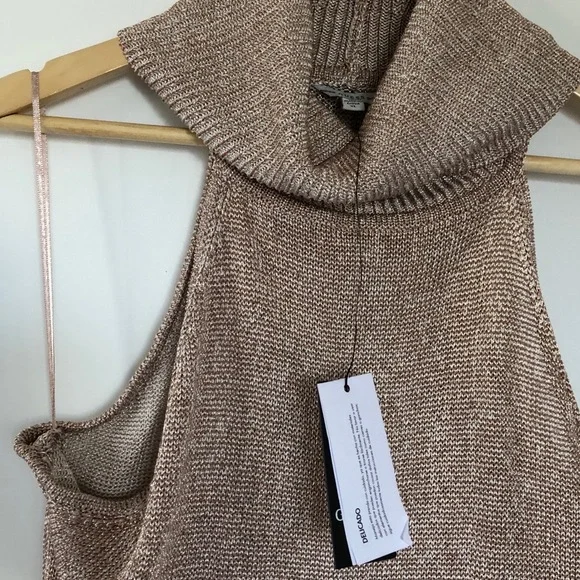 NWT Guess Metallic turtle neck sweater Pink XL - Picture 9 of 14